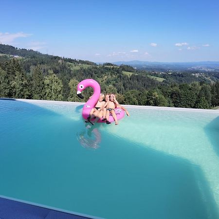 Chalet-Suedsteiermark - Traumhafte Aussicht, Infinity Pool, Privatsphaere, Klima Und De-Luxe Ausstattung Schwanberg Экстерьер фото